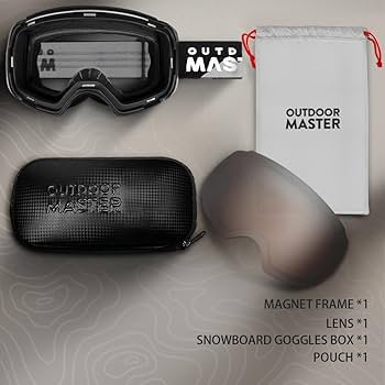 黒 フレームレス スキー・スノーボードゴーグル Amazon | OutdoorMaster (アウトドアマスター) スキーゴーグル